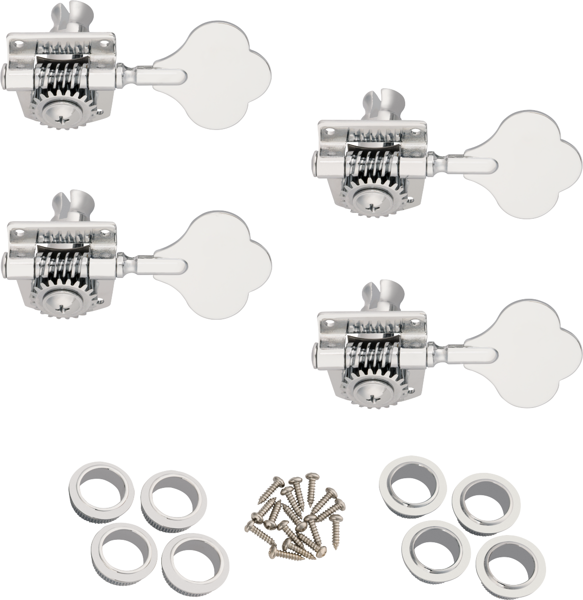 Fender Player Series Bass Tuning Machines, Chrome, (4)