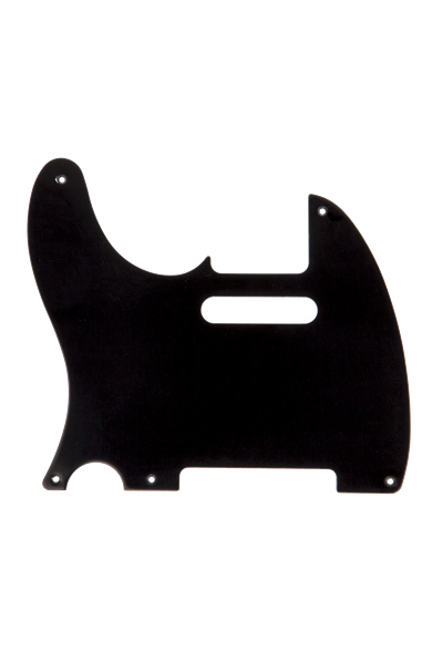 Pickguard, Telecaster® (Left-Hand), 5-Hole Mount, Black, 1-Ply