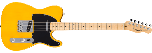 Fender Standard Telecaster® Maple Fingerboard, Black Pickguard, Butterscotch Blonde