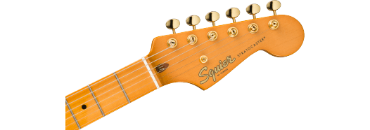 Fender Squier FSR Classic Vibe™ '50s Stratocaster® Maple Fingerboard, Parchment Pickguard, Gold Hardware, White Blonde