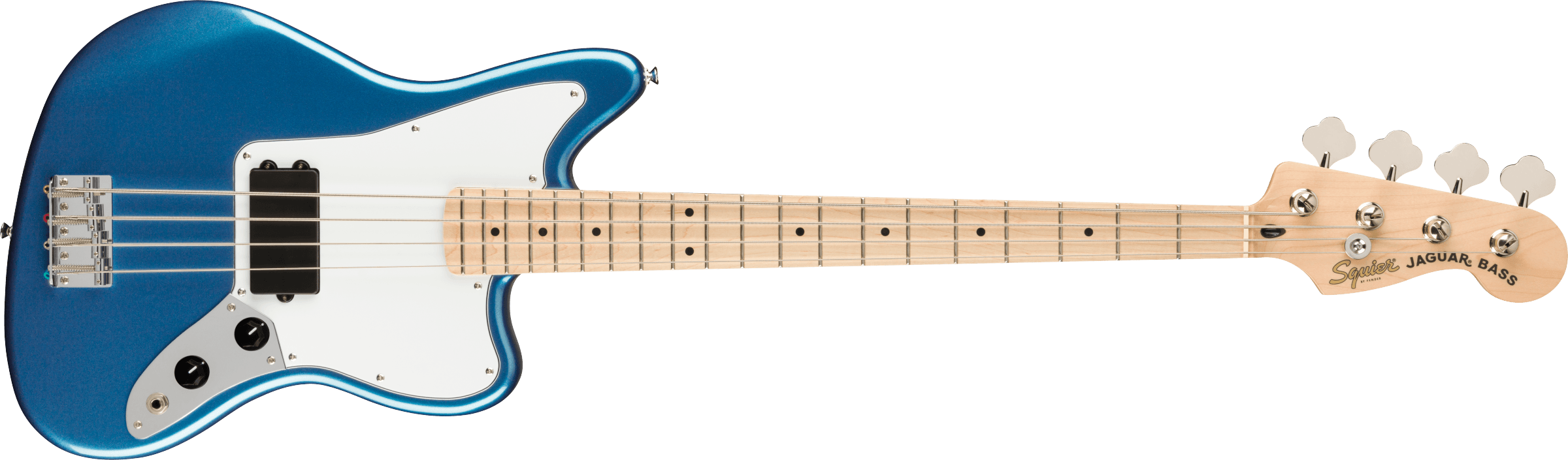 Squier Affinity Series™ Jaguar® Bass H, Maple Fingerboard, White Pickguard, Lake Placid Blue
