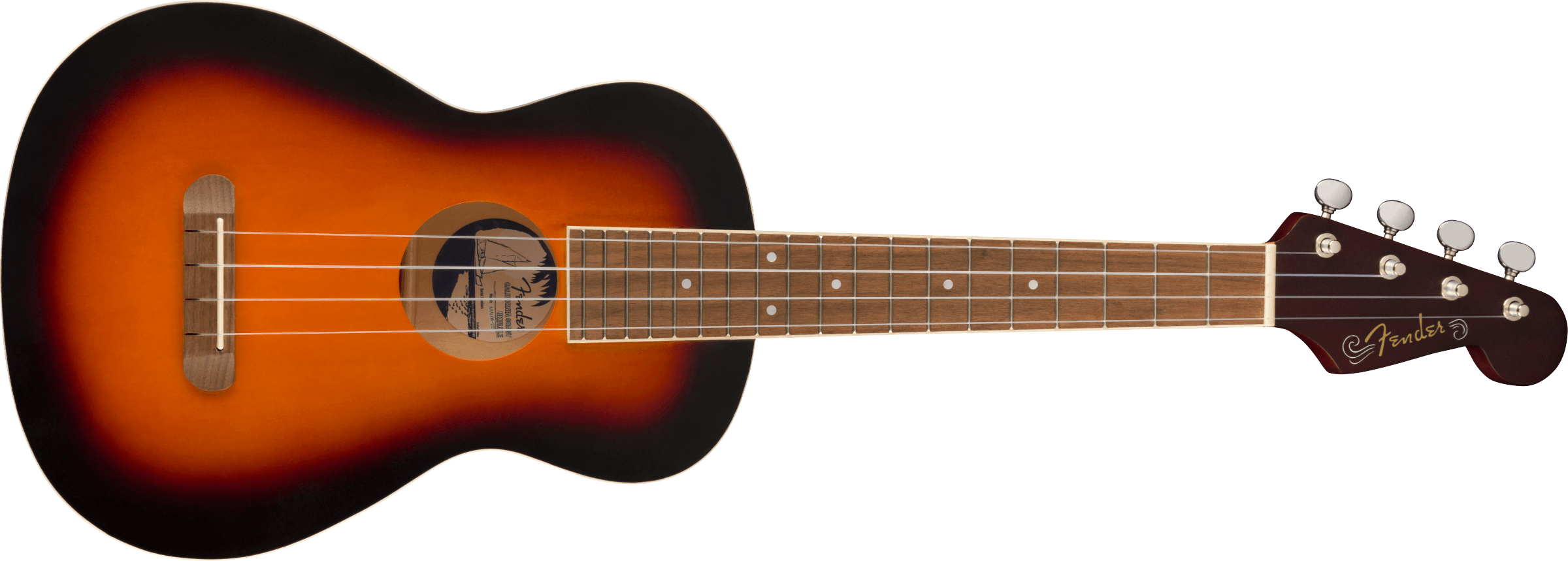 Fender Avalon Tenor Ukulele, Walnut Fingerboard, 2-Color Sunburst
