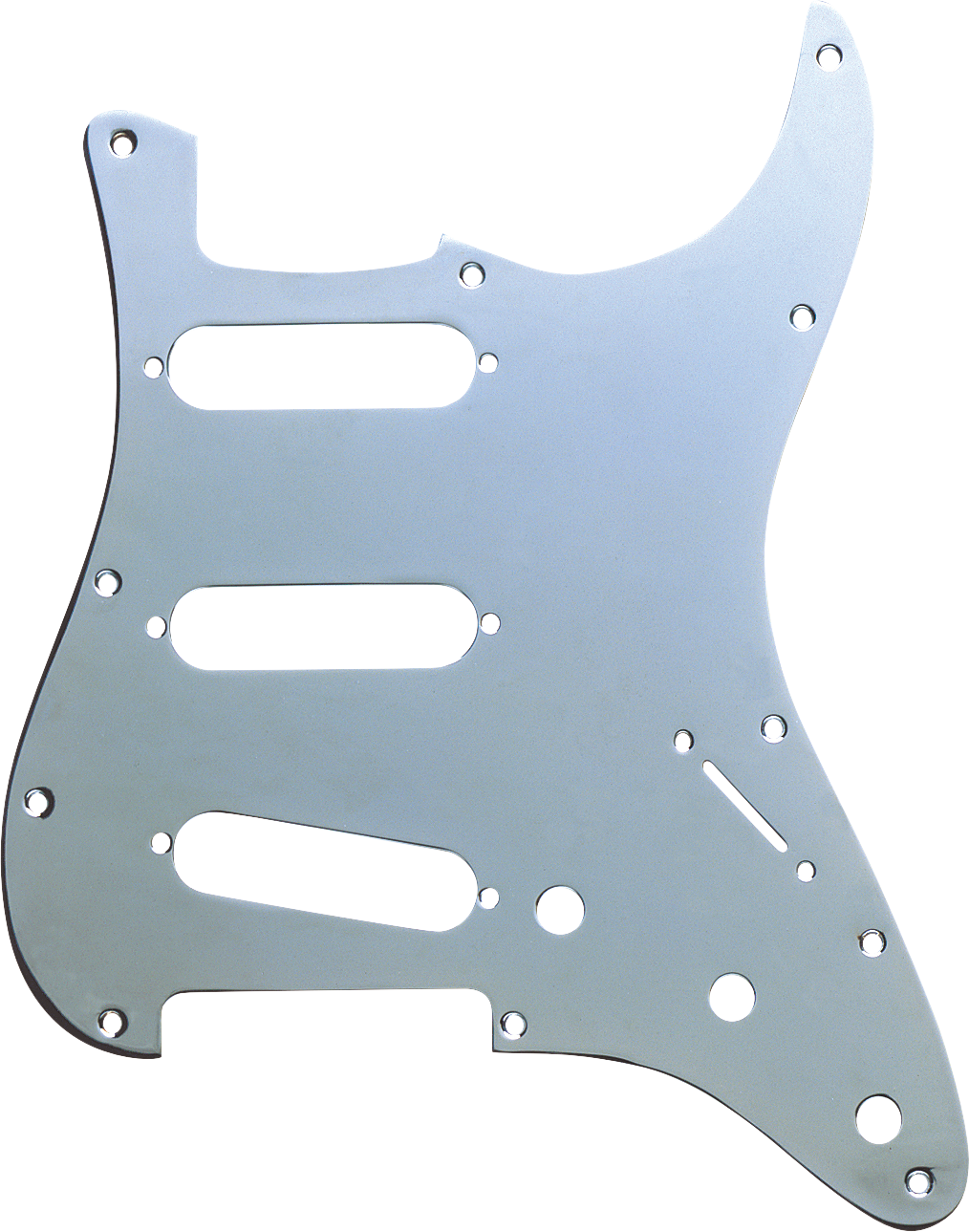Stratocaster® Pickguard, S/S/S, 11-Hole Mount, Chrome-Plated, 1-Ply