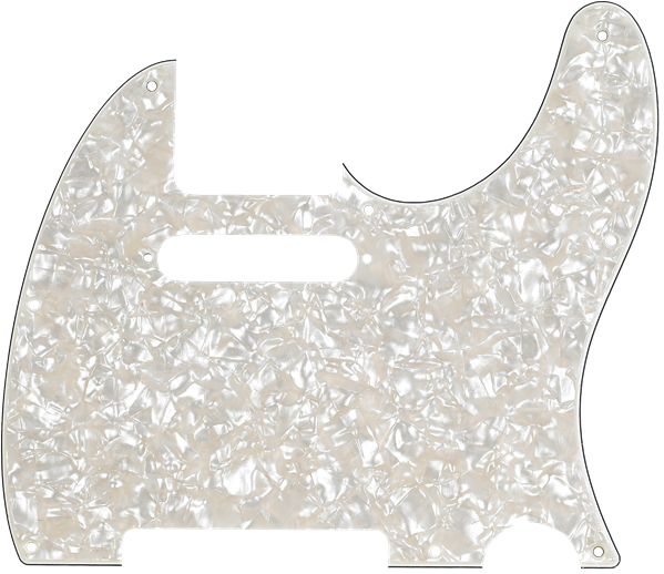 Telecaster® Pickguard, 8-Hole Mount, Aged White Pearl, 4-Ply