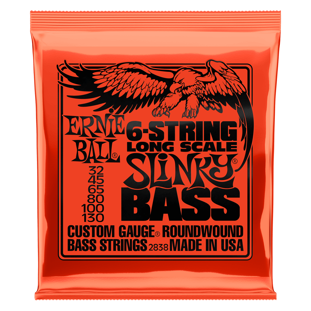 Ernie Ball 2838 6-String Long Scale Slinky Bass Strings