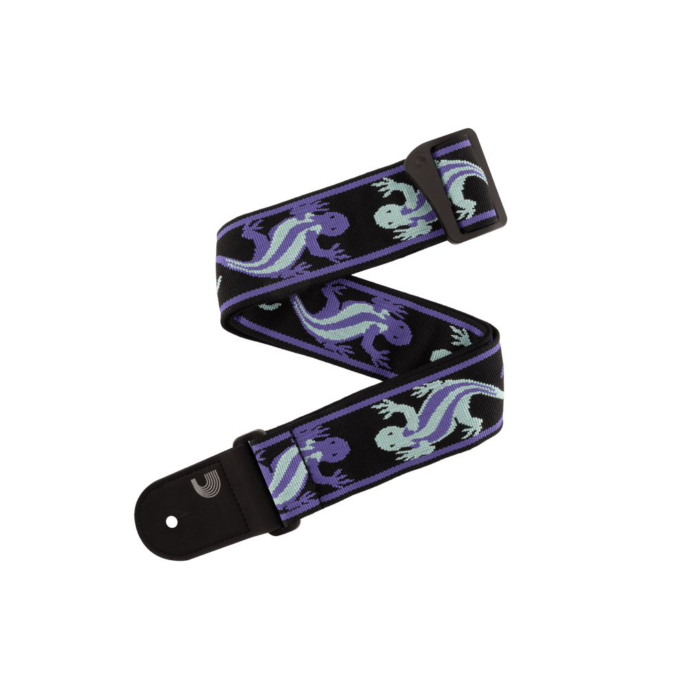 D'Addario Vintage Planet Waves Lizards Strap, Teal Lizards