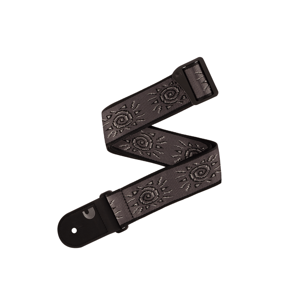 D'Addario Vintage Planet Waves Suns Strap, Silver Suns