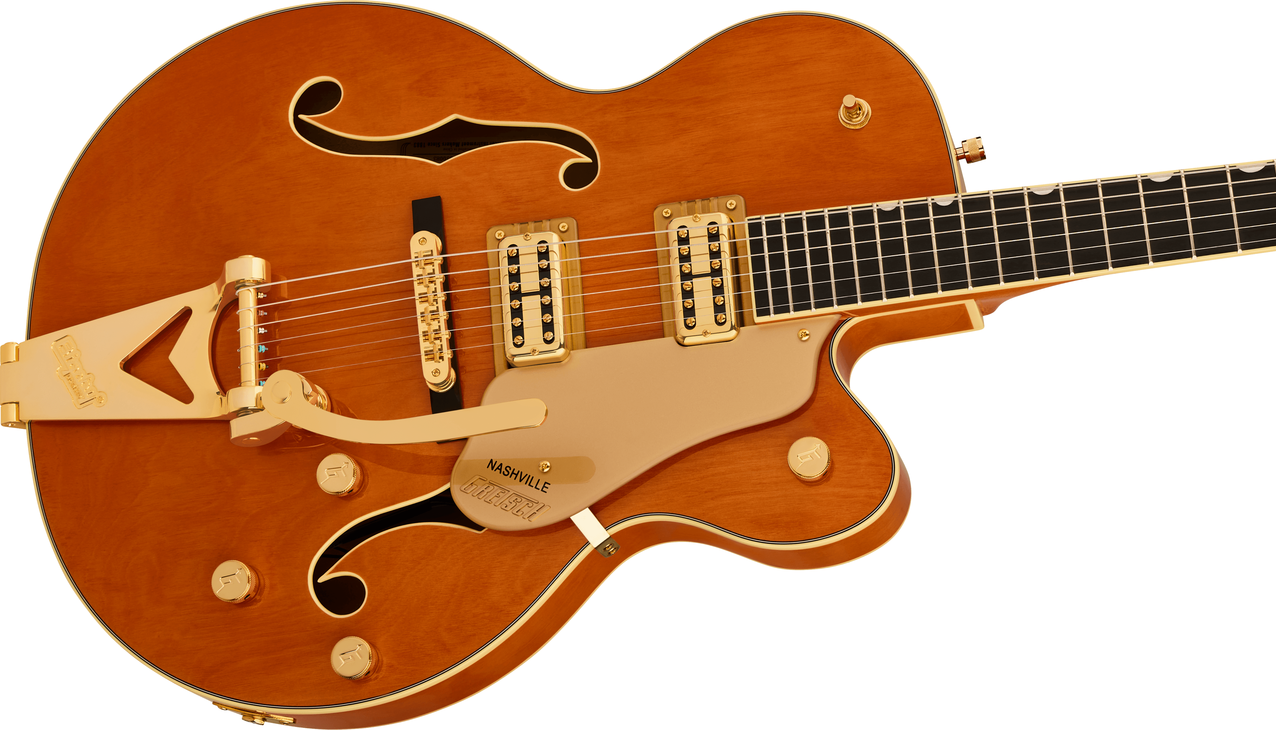 Gretsch Synchromatic™ Nashville™ Hollow Body Single-Cut with Bigsby®, Ebony Fingerboard, 50's Orange Stain