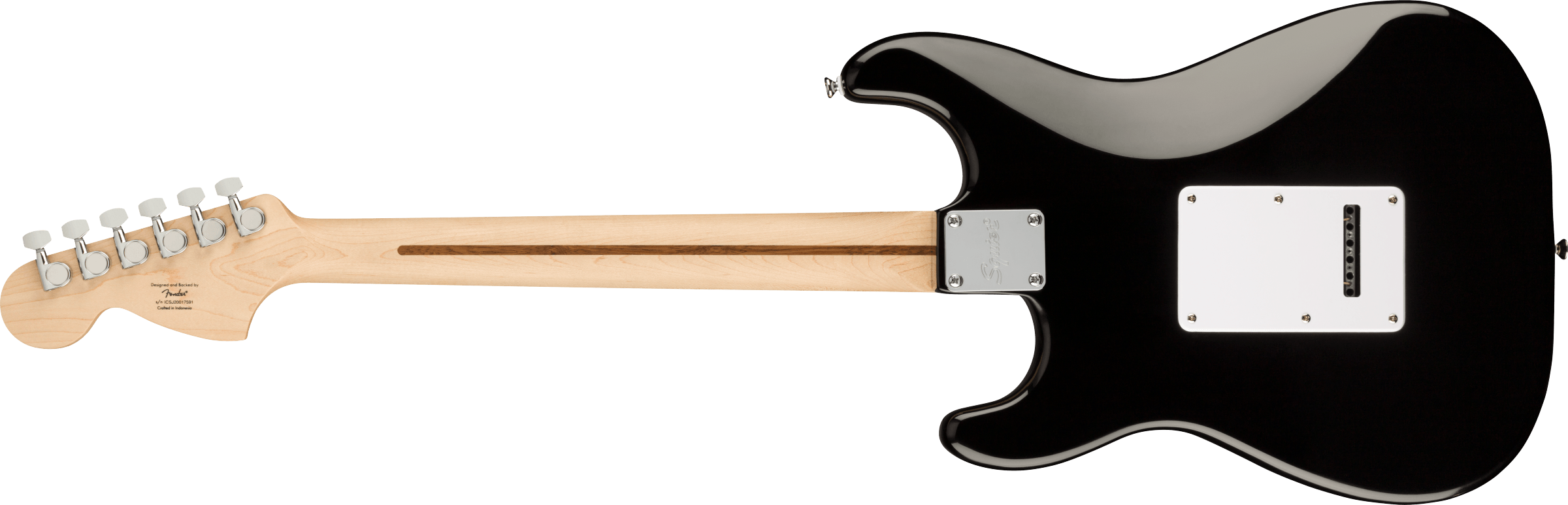 Squier Affinity Series™ Stratocaster®, Maple Fingerboard, White Pickguard, Black