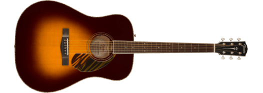 Fender PD-220E Dreadnought, Ovangkol Fingerboard, 3-Color Vintage Sunburst