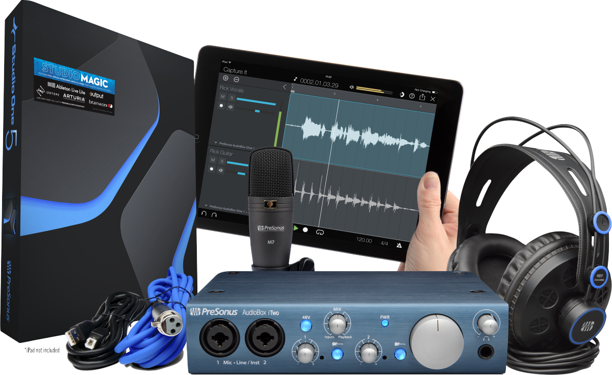 PreSonus® AudioBox® iTwo Studio, Black and Blue
