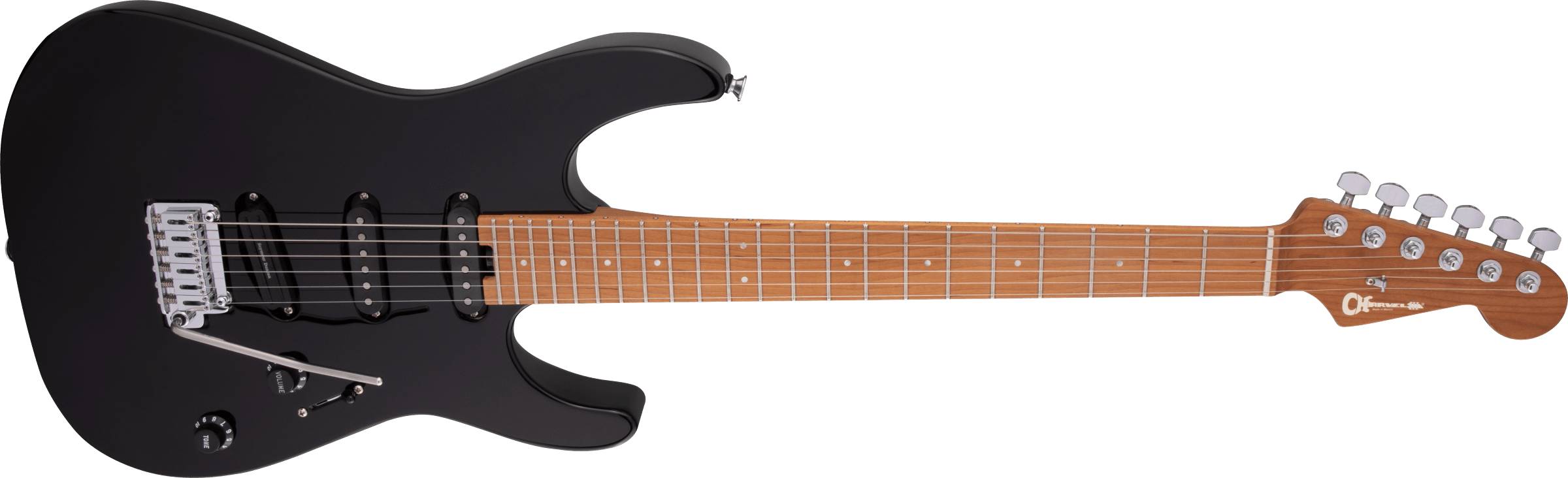 Charvel Pro-Mod DK22 SSS 2PT CM, Caramelized Maple Fingerboard, Gloss Black
