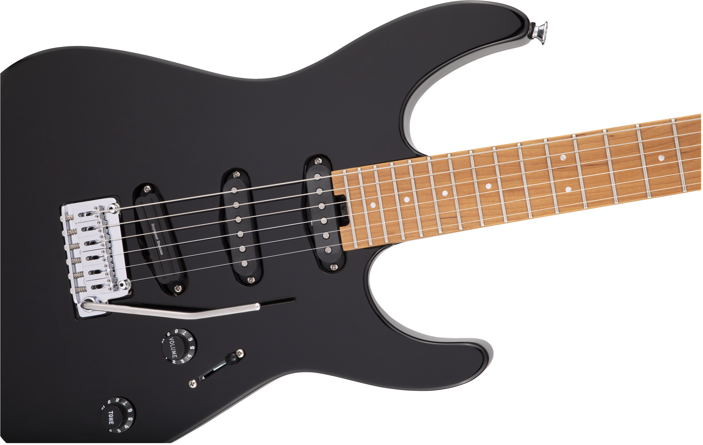 Charvel Pro-Mod DK22 SSS 2PT CM, Caramelized Maple Fingerboard, Gloss Black