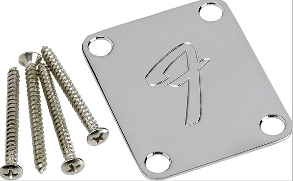 Fender 4-BOLT Vintage-Style F Logo Neck Plate