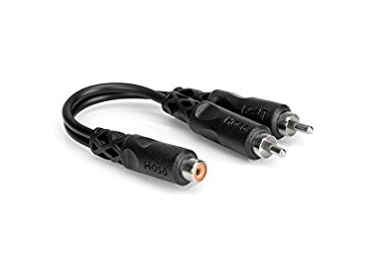 Hosa YRA-105 Y Cable - RCA Female to Dual RCA Male