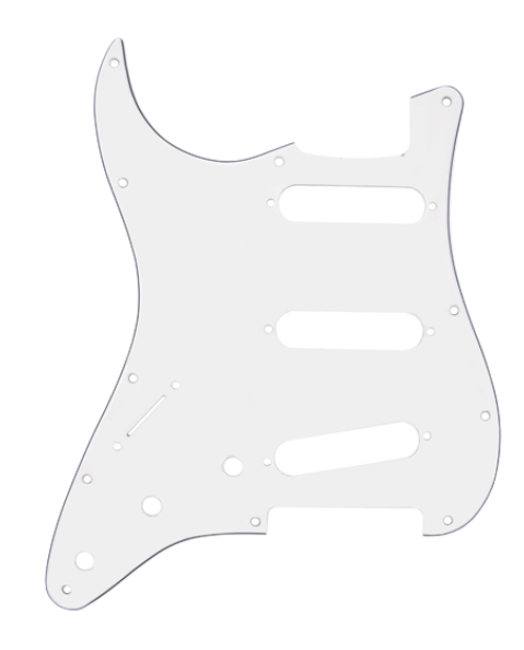 Stratocaster® Pickguard, S/S/S (Left Hand), 11-Hole Mount, Mint Green, 3-Ply
