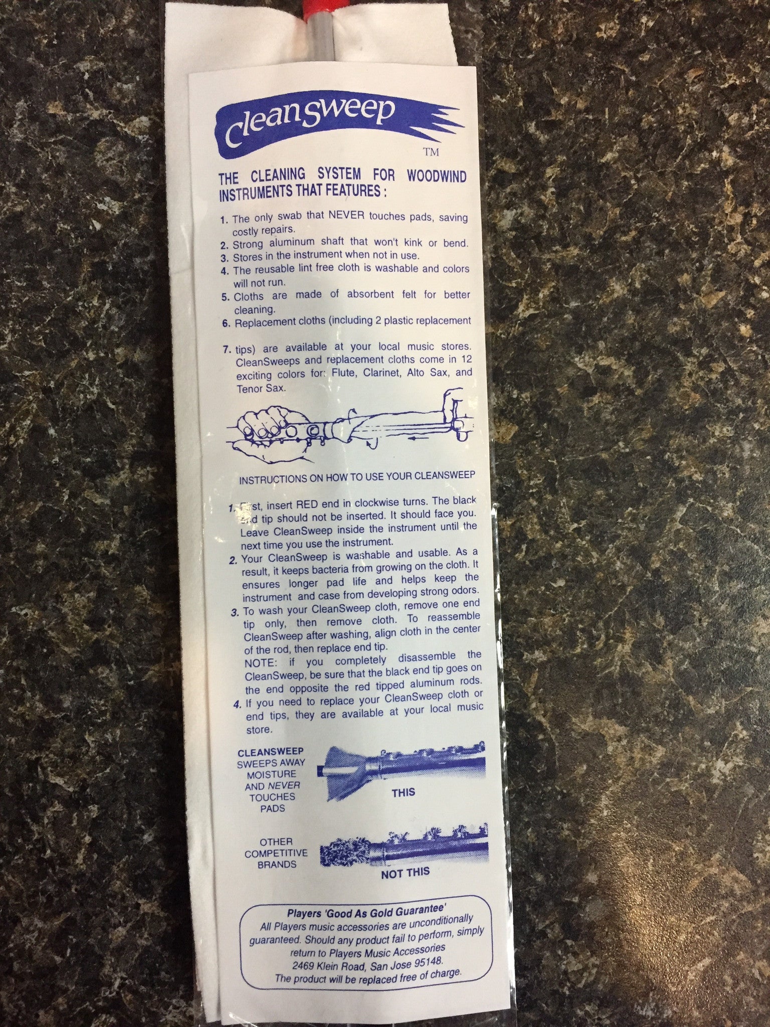 Clarinet Microfiber Cleansweep System