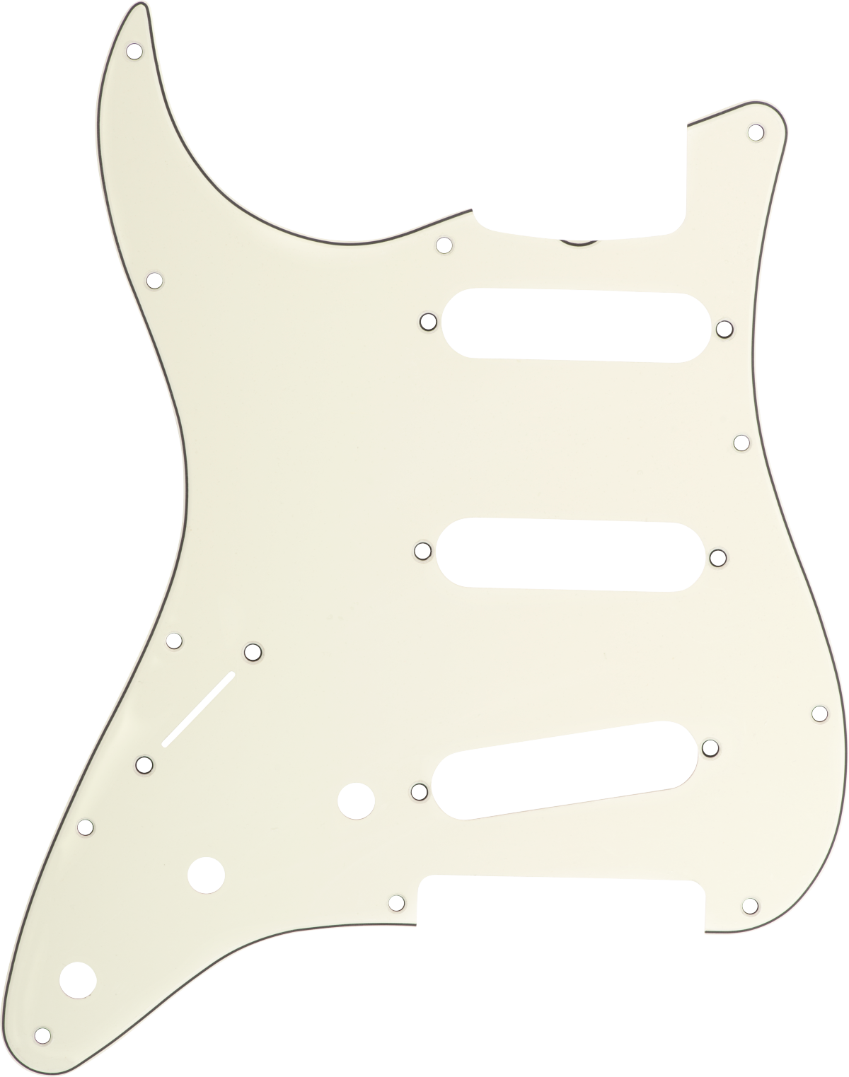 Pickguard, Stratocaster® S/S/S (Left Hand), 11-Hole Vintage Mount (with Truss Rod Notch), Mint Green, 3-Ply