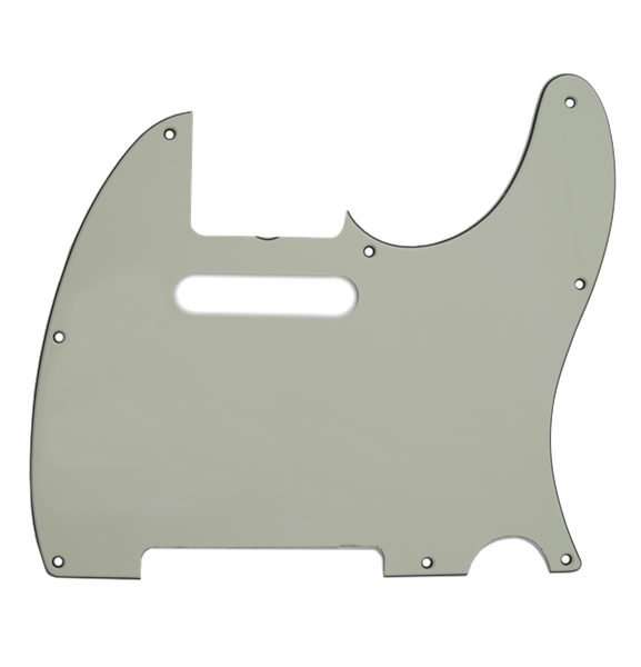 Telecaster® Pickguard, 8-Hole (Vintage-Style Pickup Mount), Mint Green, 3-Ply