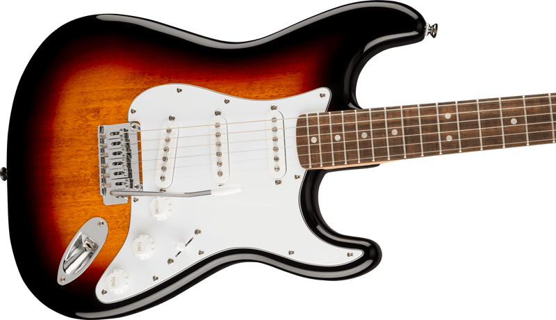 Squier Affinity Series™ Stratocaster®, Laurel Fingerboard, White Pickguard, 3-Color Sunburst