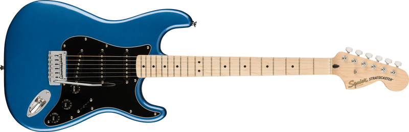 Squier Affinity Series™ Stratocaster®, Maple Fingerboard, Black Pickguard, Lake Placid Blue