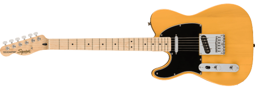 Affinity Series® Telecaster® Left-Handed Maple Fingerboard, Black Pickguard, Butterscotch Blonde