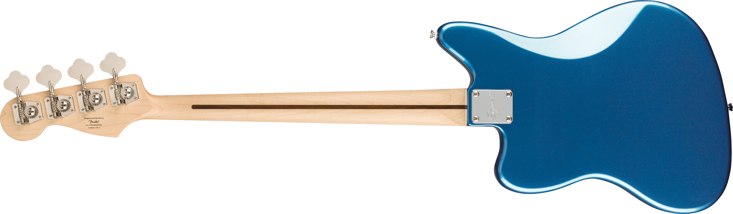 Squier Affinity Series™ Jaguar® Bass H, Maple Fingerboard, White Pickguard, Lake Placid Blue