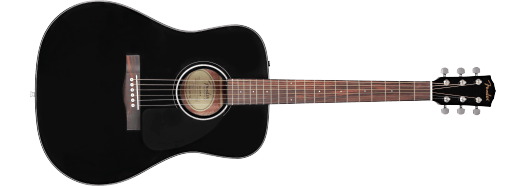 CD-60 Dreadnought V3 w/Case, Walnut Fingerboard, Black
