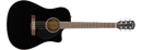 Fender CD-60SCE Dreadnought Walnut Fingerboard, Black