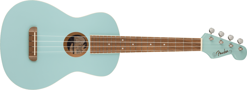 Fender Avalon Tenor Ukulele, Walnut Fingerboard, Daphne Blue