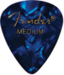 Fender Premium Celluloid 351 Shape Picks, Medium, Blue Moto, 12-Pack