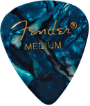 Fender Premium Celluloid 351 Shape Picks, Medium, Ocean Turquoise, 12-Pack