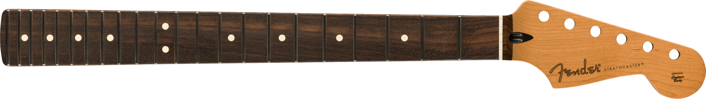 Fender Satin Roasted Maple Stratocaster® Neck, 22 Jumbo Frets, 12", Rosewood, Flat Oval Shape