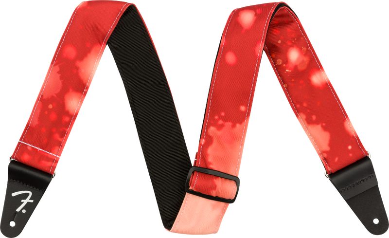 Tie Dye Acid Wash Strap, Red, 2"