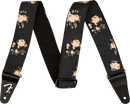 Fender Floral Strap, Black, 2"