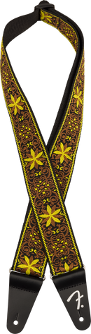 Fender Pasadena Woven Strap, Yellow Wallflower, 2"