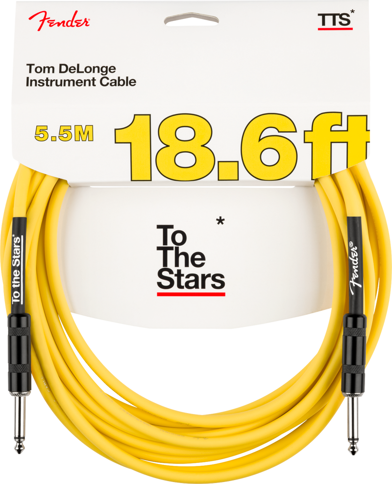 Fender Tom DeLonge 18.6' To The Stars Instrument Cable, Graffiti Yellow