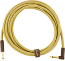 Fender Deluxe Series Instrument Cable, Straight/Angle, 10', Tweed