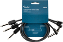 Fender Blockchain 16" Patch Cable, 3-pack, Straight/Angled
