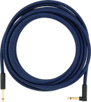 Fender Festival Instrument Cable, Straight/Angle, 10', Pure Hemp, Blue Dream