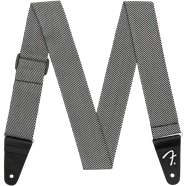 Fender Modern Tweed Strap, White/Black 2"
