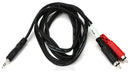 Hosa CMR-206 Stereo Breakout Cable - 3.5mm TRS Male to Left and Right RCA Male - 6 foot