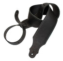 Franklin Purist Glove Leather Guitar Strap - Black/Silver