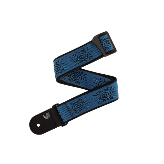 D'Addario Vintage Planet Waves Blue Suns Guitar Strap