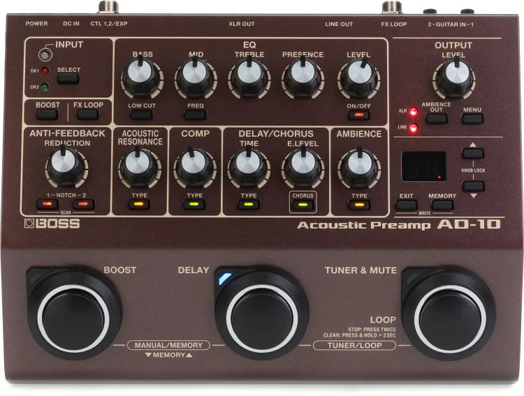 Boss AD-10 Acoustic Guitar Processor Pedal