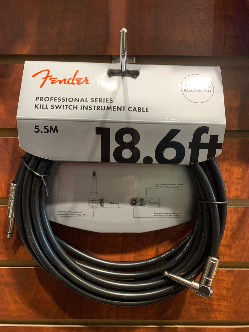 Fender 18.6' Professional Series Kill Switch Cable, Straight/Angle