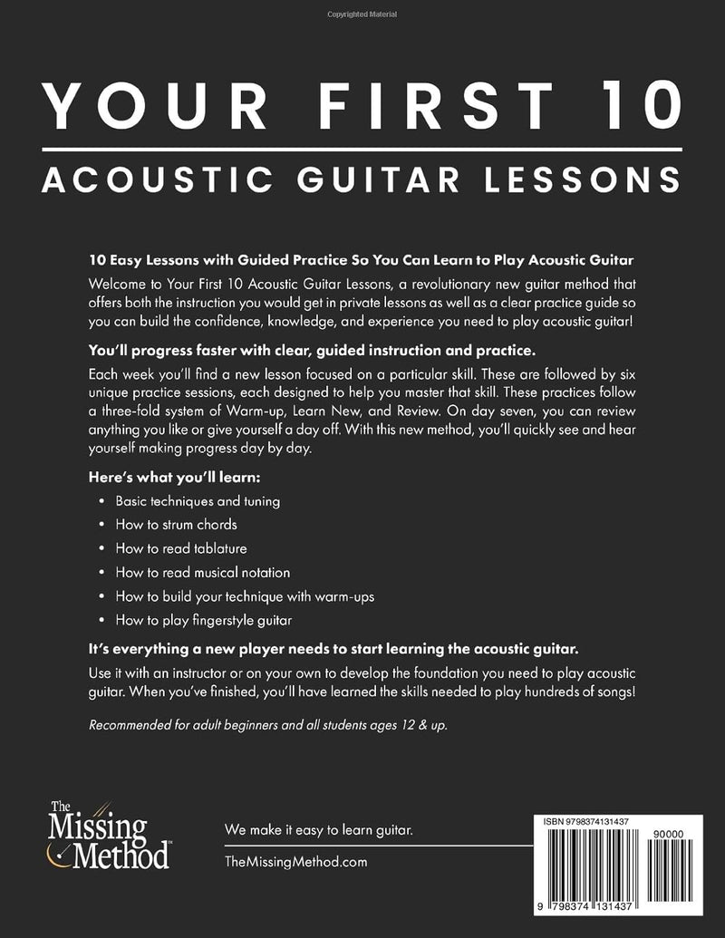 Your First 10 Acoustic Guitar Lessons