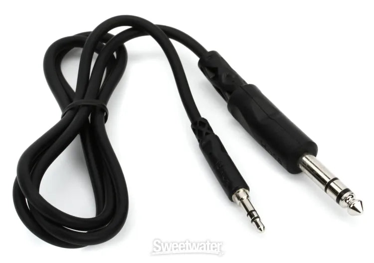 Hosa CMS-103 Stereo Interconnect Cable - 3.5mm TRS Male to 1/4-inch TRS Male