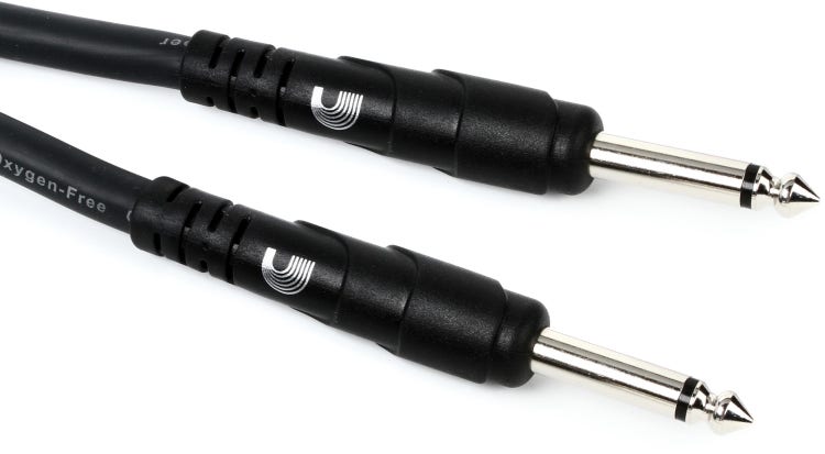 D'Addario Classic Series 1/4 inch TS to 1/4 inch TS Speaker Cables - 5 foot