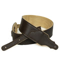 Franklin Original Natural Glove Leather Guitar Strap - Chocolate/Gold Stitching